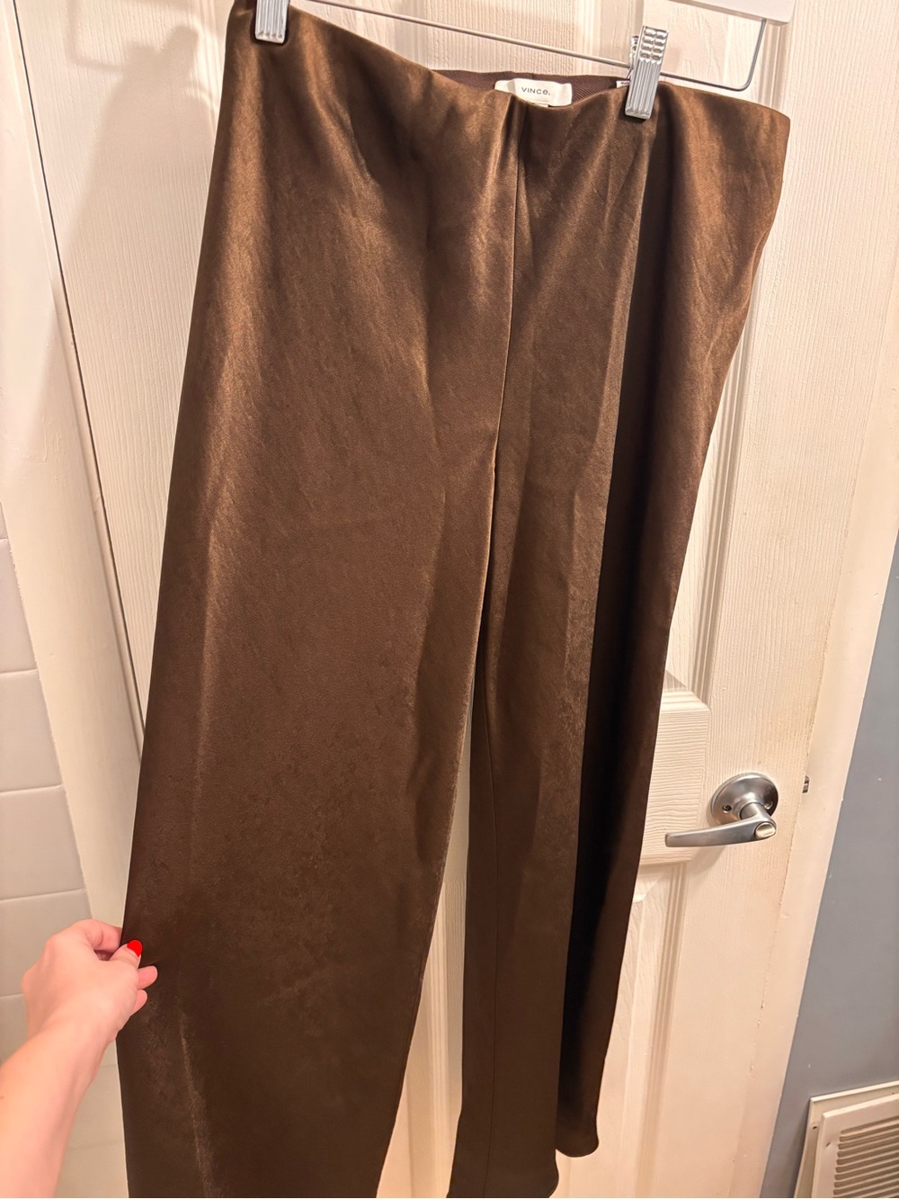 Vince Satin Bias Pants - Brown